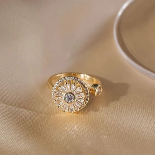 🔥🔥HEIßER SALE 50% RABATT🔥🔥Goldener Spinnring gegen Angstzustände - Ideales Geschenk