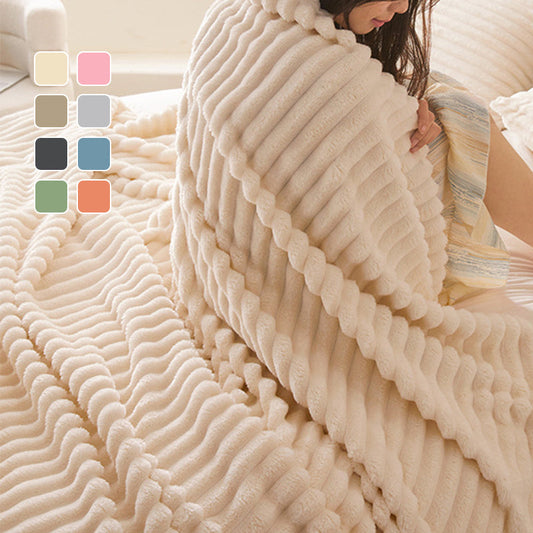 🎁Letzter Tag Sonderpreis: €14,99!!🎅Superweiche Fell-Rippfleece-Decke⛄🔥