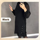 🔥Solange der Vorrat reicht 50% Rabatt!🎉Damenkleid mit Rundhalsausschnitt und einfarbigem Strass