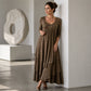 🏆👗 Tiered Midi Dress with Heart Accent – Figurschmeichelndes A-Linien-Design, luftiger Stoff & süßes Herzdetail – Perfekt für Reise & Feiern versandfrei