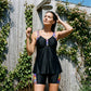 📢📢 50 % RABATT !! ⏰ Damen Fließendes Tankini-Oberteil und Shorts Badeanzug – Bauchkontrolle, Boy Shorts, Stützend ✨