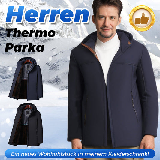 ❄️Warmes Geschenk🔥Dicker Thermo-Parka mit Kapuze für Herren✈️Kostenloser Versand