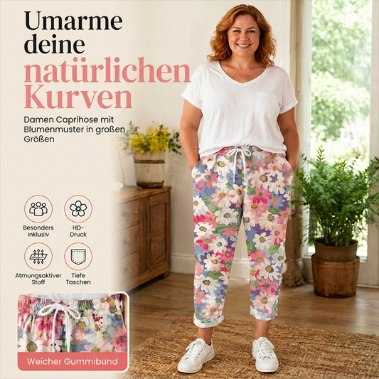 🌸 Sommerliche Blumenmuster-Hose mit elastischem Bund – lässig, stylisch & vielseitig kombinierbar