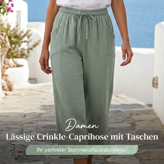 🌿 50% RABATT ✨ Damen Baumwoll-Leinen Hose mit Falten – luftig, bequem & stilvoll 👖