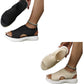 👡 Atmungsaktive Plateau-Sandalen aus Strick für Damen – leicht & komfortabel