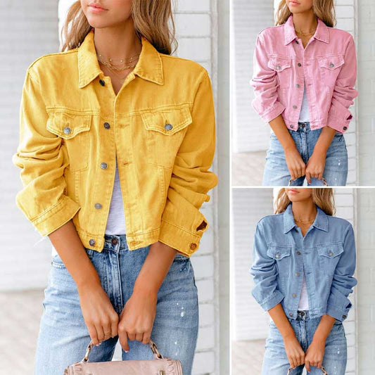 Farbenfrohe Jeansjacke