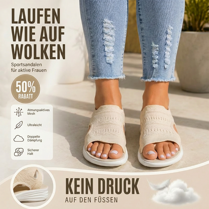 🚚 Nachschub ist da – schnell sein lohnt sich! 👟 Atmungsaktive Plateausandalen aus Strickstoff für Damen – bequem & modisch