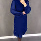 🔥Solange der Vorrat reicht 50% Rabatt!🎉Damenkleid mit Rundhalsausschnitt und einfarbigem Strass