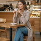 Elegantes 3-teiliges Set aus Longline-Cardigan, Top und Hose