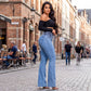 📢📢 2026 Mode-Neuheiten! 💕👖Stretch-Schlagjeans mit hohem Bund