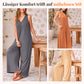 🌟Lässiger, ärmelloser Jumpsuit mit V-Ausschnitt und weitem Bein für Damen🌹💝