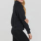 💝🔥Black-Friday-Mega-Angebot – 50 % Rabatt!🔥Damen-Loungeset aus 2 Teilen mit Oversize-Schnitt, halbem Reißverschluss und weitem Bein