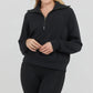 💝🔥Black-Friday-Mega-Angebot – 50 % Rabatt!🔥Damen-Loungeset aus 2 Teilen mit Oversize-Schnitt, halbem Reißverschluss und weitem Bein