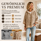 Gestrickter Hoodie mit Leopardenmuster für Damen