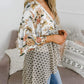📢📢Großer Ausverkauf läuft!⏰🌸Damen-Kimonos mit Blumenmuster, Rüschenärmeln und Bindegürtel – luftige Boho-Cardigans im lockeren Schnitt