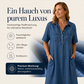 🔥 Letzter Tag! 50% Rabatt Damen Jeans-Hemdkleid Midi mit Taschen 👖 Lässiges alltagstaugliches Sommerkleid – bequem & figurfreundlich