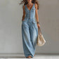 ✨Sommer-Sonderangebot 50% RABATT!☀️Locker sitzender Jumpsuit mit weiten Beinen und Taschen