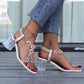 🎁HEISSER VERKAUF 50% RABATT⏳Elastische modische Strass-Sandalen für Damen