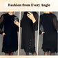 🔥Solange der Vorrat reicht 50% Rabatt!🎉Damenkleid mit Rundhalsausschnitt und einfarbigem Strass