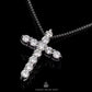 Universelle Halskette📿--Silberne Kreuz-Halskette mit Moissanit-Intarsien