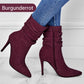 👠Kurze Damenstiefel mit hohem Absatz und spitzer Zehe
