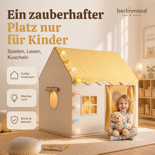 🏰 JETZT 50 % RABATT! ⏰ Kinderspielzelt „Schloss“ – Geräumig und einfach aufzubauen – Atmungsaktiver Stoff, ideal für Spaß drinnen und draußen – regt zum fantasievollen Spielen an ✨🧸
