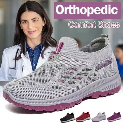 👟 50% RABATT! 🌿 Orthopädische Schuhe – 3-fach Gewölbestütze, Memory-Schaum & Massage-Einlegesohle – Schmerzlinderung & Komfort für den Alltag 👣