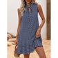 🎉Letzter Tag der Aktion: 50 % Rabatt💃Damenkleid mit Schleife und geometrischem Muster
