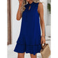 🎉Letzter Tag der Aktion: 50 % Rabatt💃Damenkleid mit Schleife und geometrischem Muster