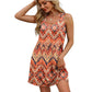 💖LETZTER TAG IM ANGEBOT: 49 % RABATT💖Sommerliches, bedrucktes, ärmelloses Strandkleid mit V-Ausschnitt