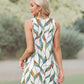 💖LETZTER TAG IM ANGEBOT: 49 % RABATT💖Sommerliches, bedrucktes, ärmelloses Strandkleid mit V-Ausschnitt
