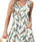 💖LETZTER TAG IM ANGEBOT: 49 % RABATT💖Sommerliches, bedrucktes, ärmelloses Strandkleid mit V-Ausschnitt