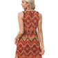 💖LETZTER TAG IM ANGEBOT: 49 % RABATT💖Sommerliches, bedrucktes, ärmelloses Strandkleid mit V-Ausschnitt