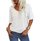 ⏳Begrenzte Zeit 50% Rabatt💥Einfarbiges T-Shirt mit V-Ausschnitt für Damen