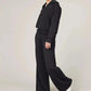 💝🔥Black-Friday-Mega-Angebot – 50 % Rabatt!🔥Damen-Loungeset aus 2 Teilen mit Oversize-Schnitt, halbem Reißverschluss und weitem Bein