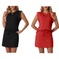 🌺🔥 50% RABATT ⏰ Modernes Damen-Set – ärmelloses Top & Rock mit Kordelzug ✨ luftig, stilvoll & perfekt für den Sommer ☀️