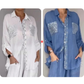 Set aus Pailletten-Bluse und Hose mit weitem Bein für Damen
