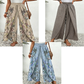 Bedruckte Damenhose mit weitem Bein und Kordelzug