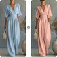 ✨ Einteiler mit V-Ausschnitt, hoher Taille & weitem Bein – bequem, knitterarm & leicht zu kombinieren – zu Sneakern, Sandalen oder High Heels