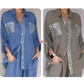 Set aus Pailletten-Bluse und Hose mit weitem Bein für Damen