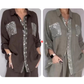 Set aus Pailletten-Bluse und Hose mit weitem Bein für Damen