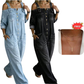 Weit geschnittener Overall mit weitem Bein und Taschen