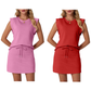 🌺🔥 50% RABATT ⏰ Modernes Damen-Set – ärmelloses Top & Rock mit Kordelzug ✨ luftig, stilvoll & perfekt für den Sommer ☀️