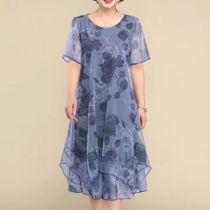 Elegantes, lässiges und leichtes Damenkleid mit Print
