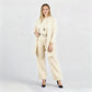 Elegantes 3-teiliges Set aus Longline-Cardigan, Top und Hose