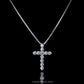 Universelle Halskette📿--Silberne Kreuz-Halskette mit Moissanit-Intarsien