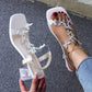 🎁HEISSER VERKAUF 50% RABATT⏳Elastische modische Strass-Sandalen für Damen