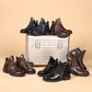 Neu Plissierte Vintage Reißverschluss Chelsea Ritter Stiefel【KOSTENLOSER VERSAND】