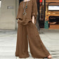 Relaxed-fit cotton and hemp suit for women