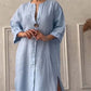 👗Lässiges, atmungsaktives Kleid in Volltonfarbe